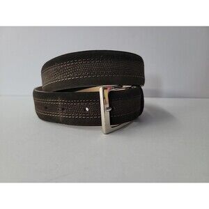 Vintage Bruschini Bellagio Belt Mens 46 Brown Leather Textured Middle Dress Work
